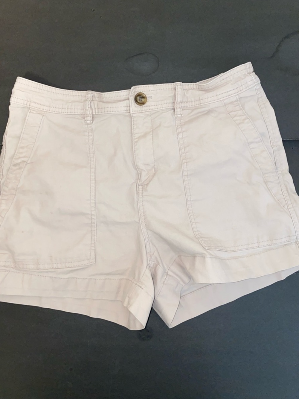 A New Day Size 10 Pastel Beige High-Waist Pocket Shorts